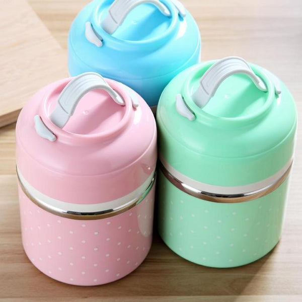 Polka Dot Thermal Lunch Box