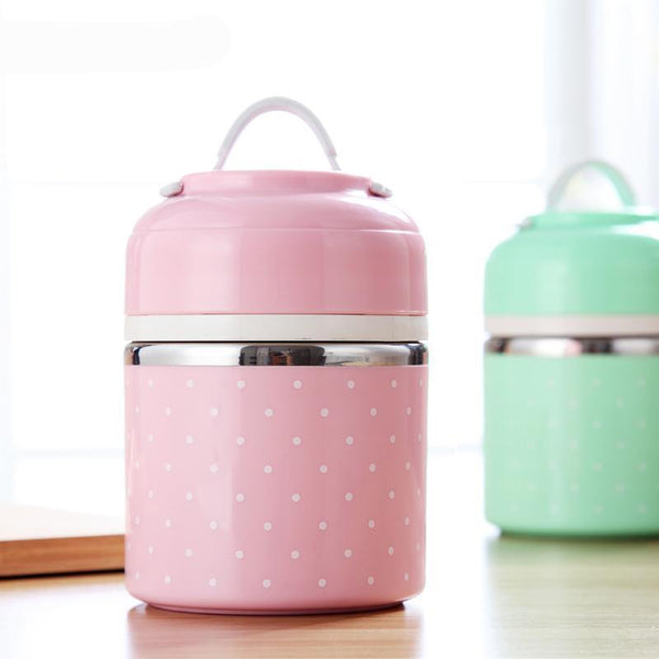 Polka Dot Thermal Lunch Box