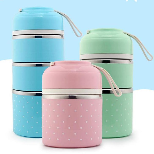 Polka Dot Thermal Lunch Box