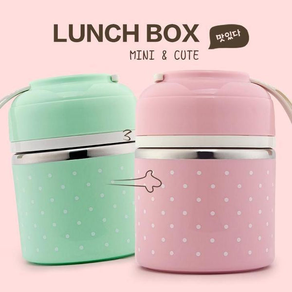 Polka Dot Thermal Lunch Box