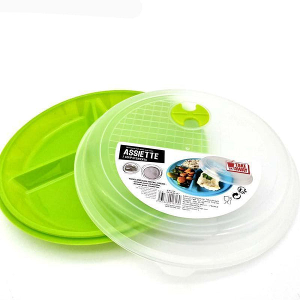 Reusable  Meal Portion Control Plate With Lid
