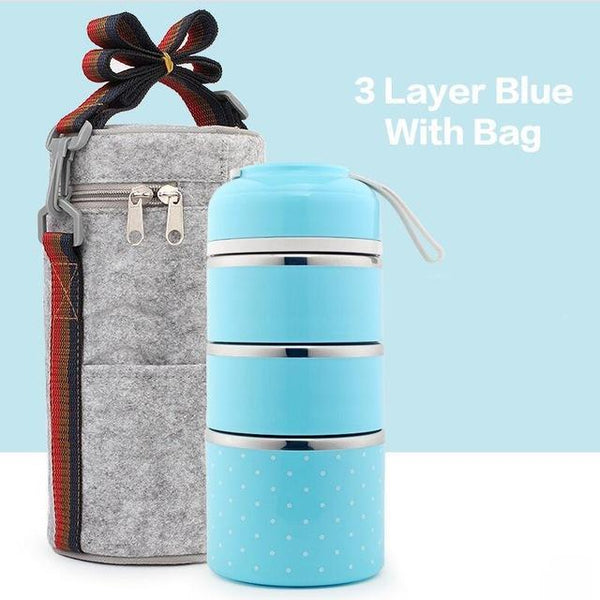 Polka Dot Thermal Lunch Box