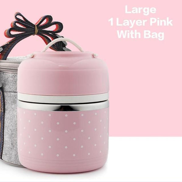 Polka Dot Thermal Lunch Box