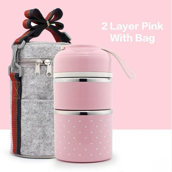 Polka Dot Thermal Lunch Box