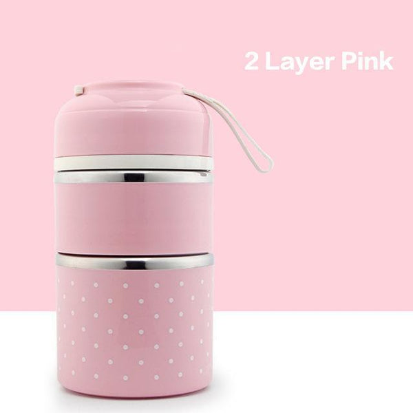 Polka Dot Thermal Lunch Box