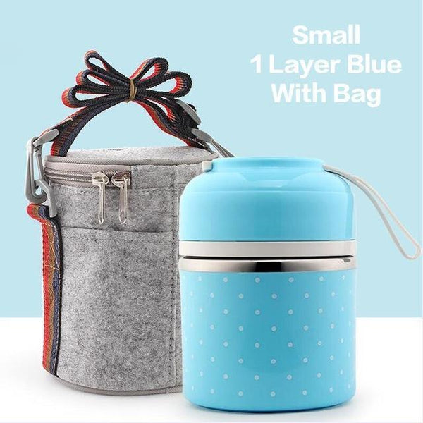 Polka Dot Thermal Lunch Box